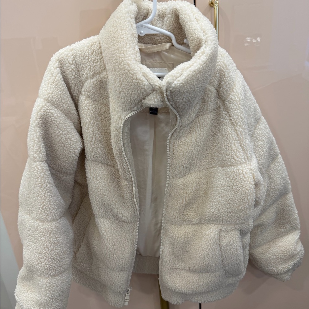 art class Cream Sherpa Puffer Jacket